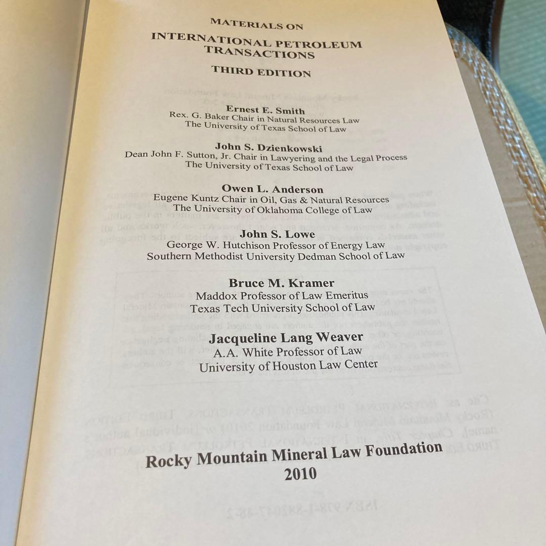 洋書 International Petroleum Transactions 3rd