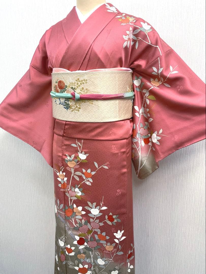 梅乃【148】正絹　訪問着　単品　美品　長襦袢付　入卒式　お宮参り　七五三