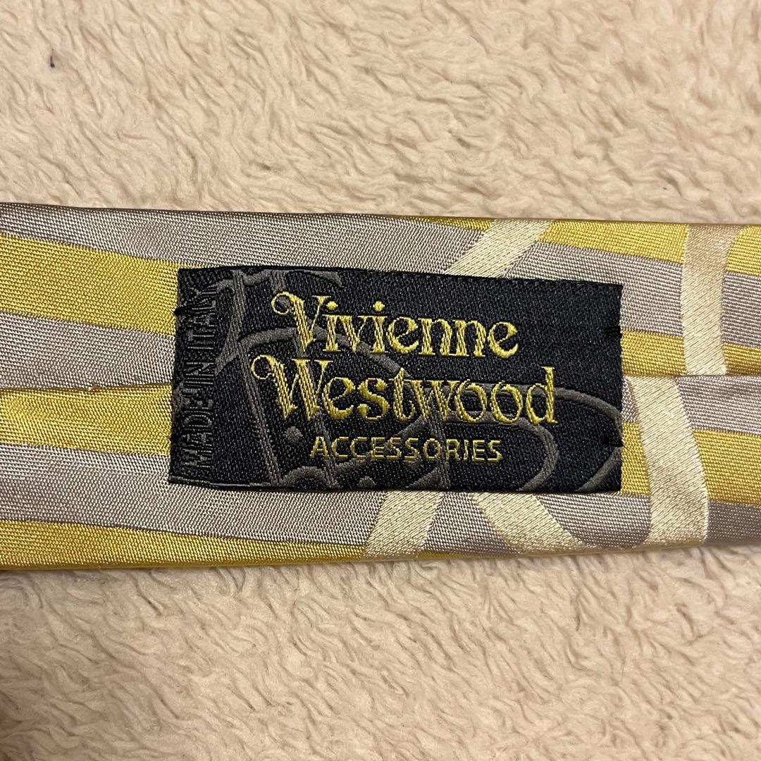 【新品】入手困難 ヴィヴィアンウエストウッド ネクタイ オーブ 黄 ストライプ
