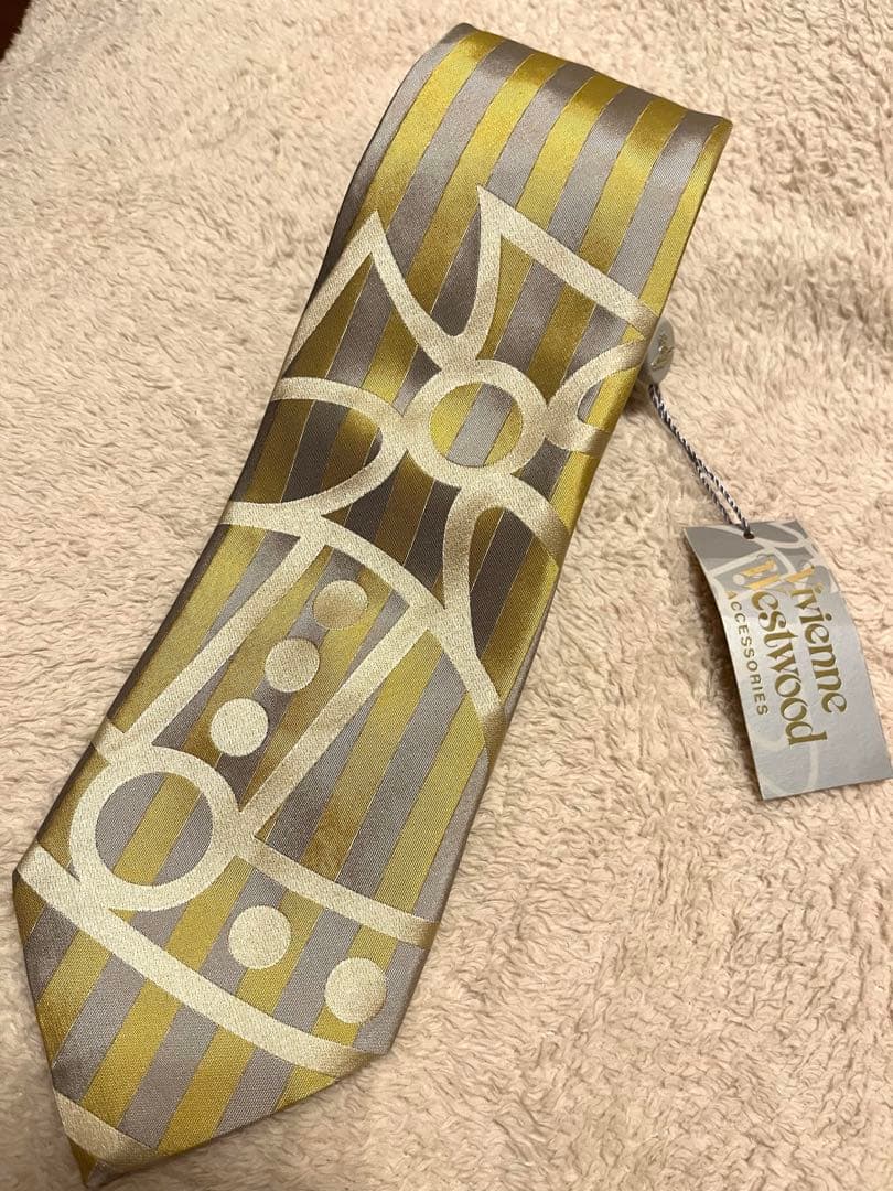 【新品】入手困難 ヴィヴィアンウエストウッド ネクタイ オーブ 黄 ストライプ