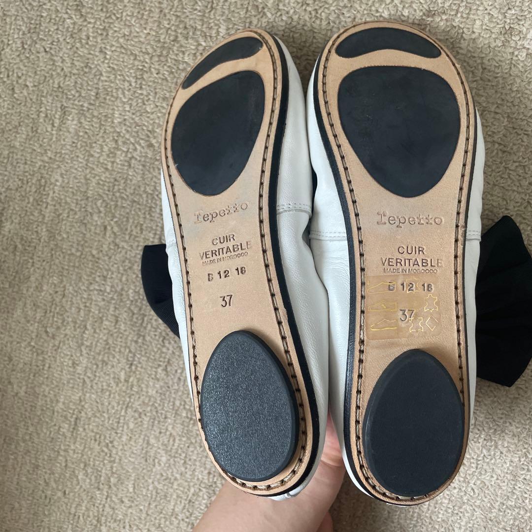 レペット　ホワイト バレエシューズ ブラックリボン　匿名発送