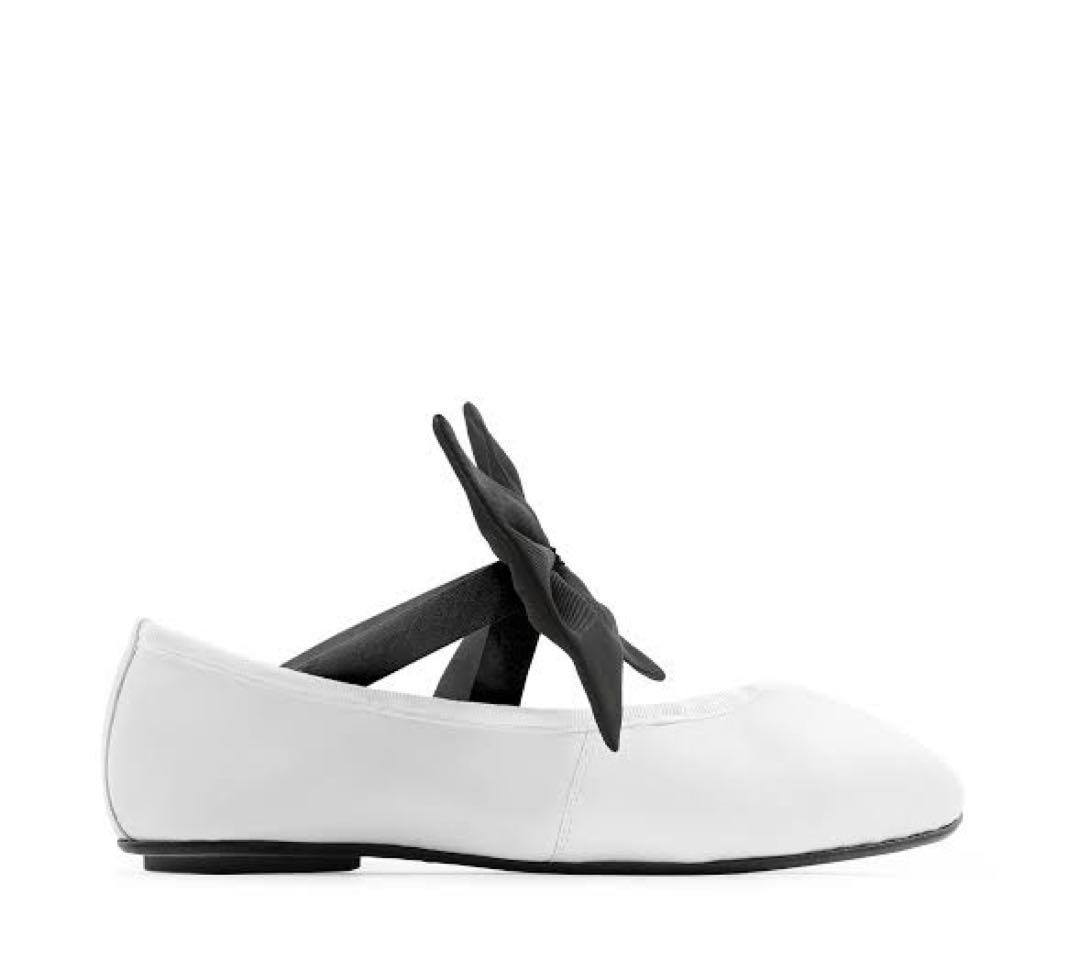 レペット　ホワイト バレエシューズ ブラックリボン　匿名発送