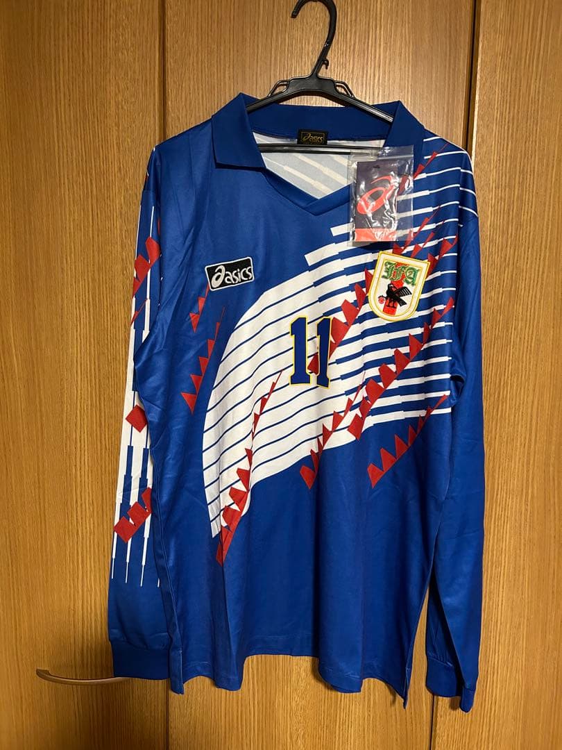 三浦知良　ユニフォーム　日本代表　長袖　90s