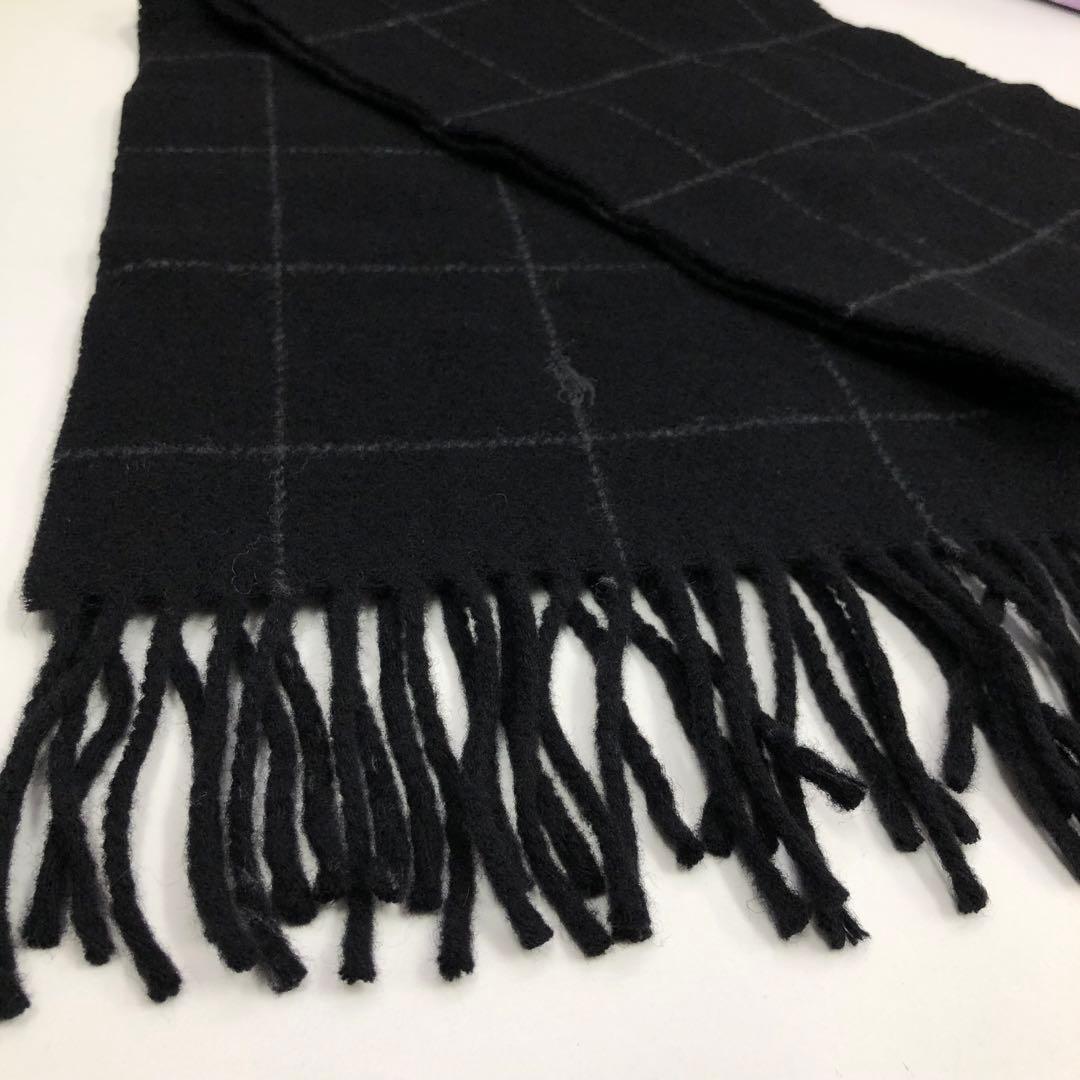 【247】新品 POLO RALPH LAUREN マフラー 黒 男女兼用