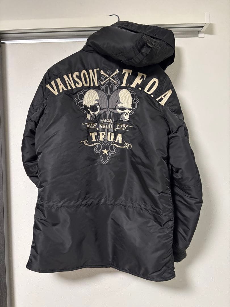 VANSON スカルプリント フード付きジャケット