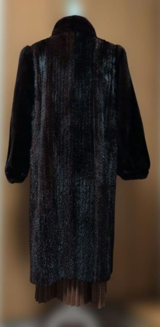 ✨デミバフミンクファー コート 着丈109cm 13号(XL) 逆毛仕立