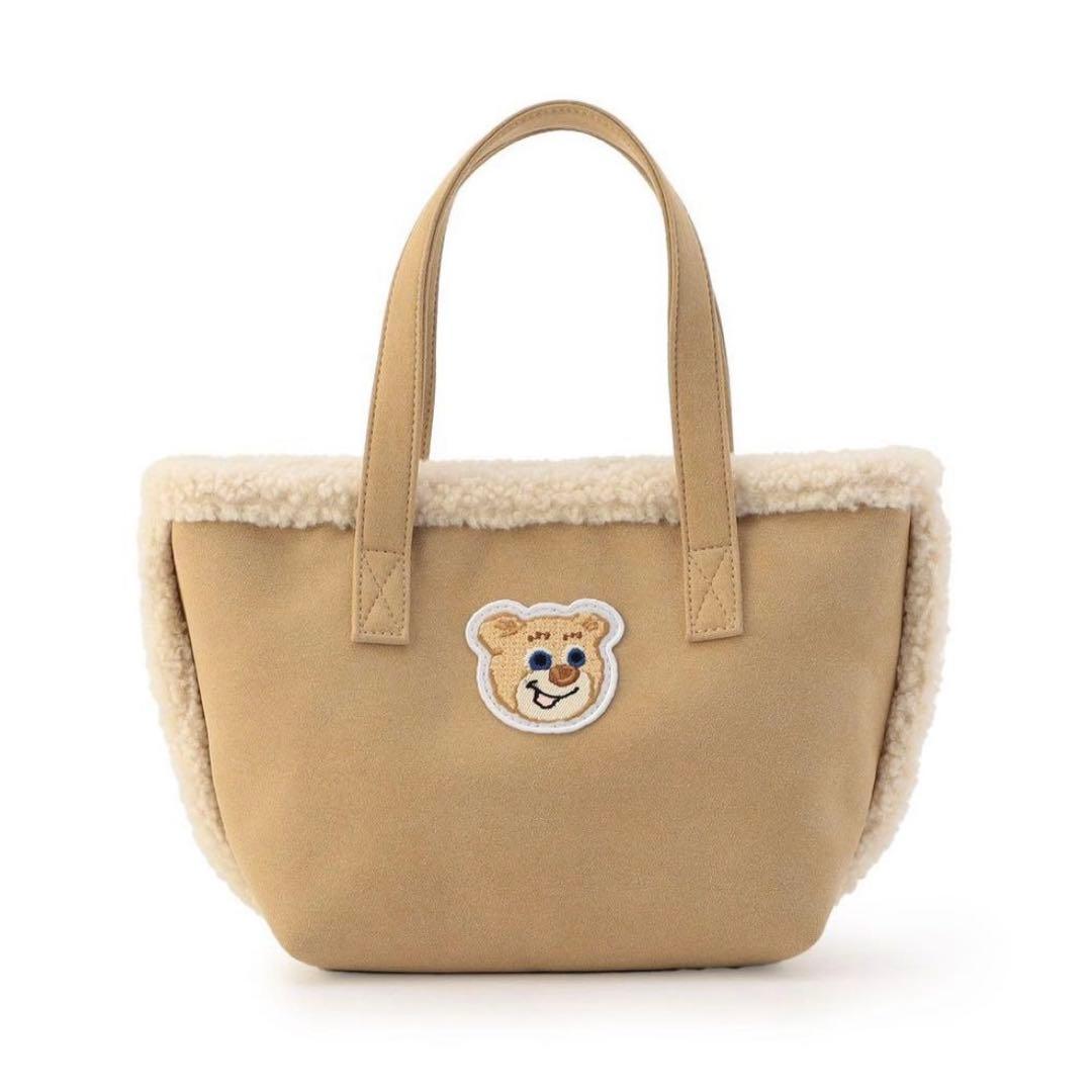 FEILER フェイラー　ラブラリー　オールドテディ　ワッペンボアトートバッグ