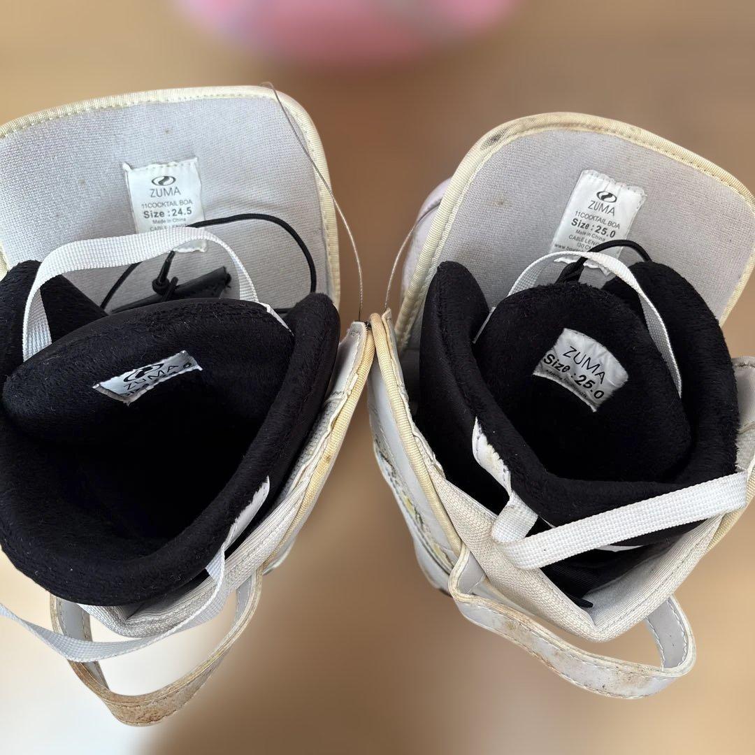 ピンク花柄スノーボードとブーツセット