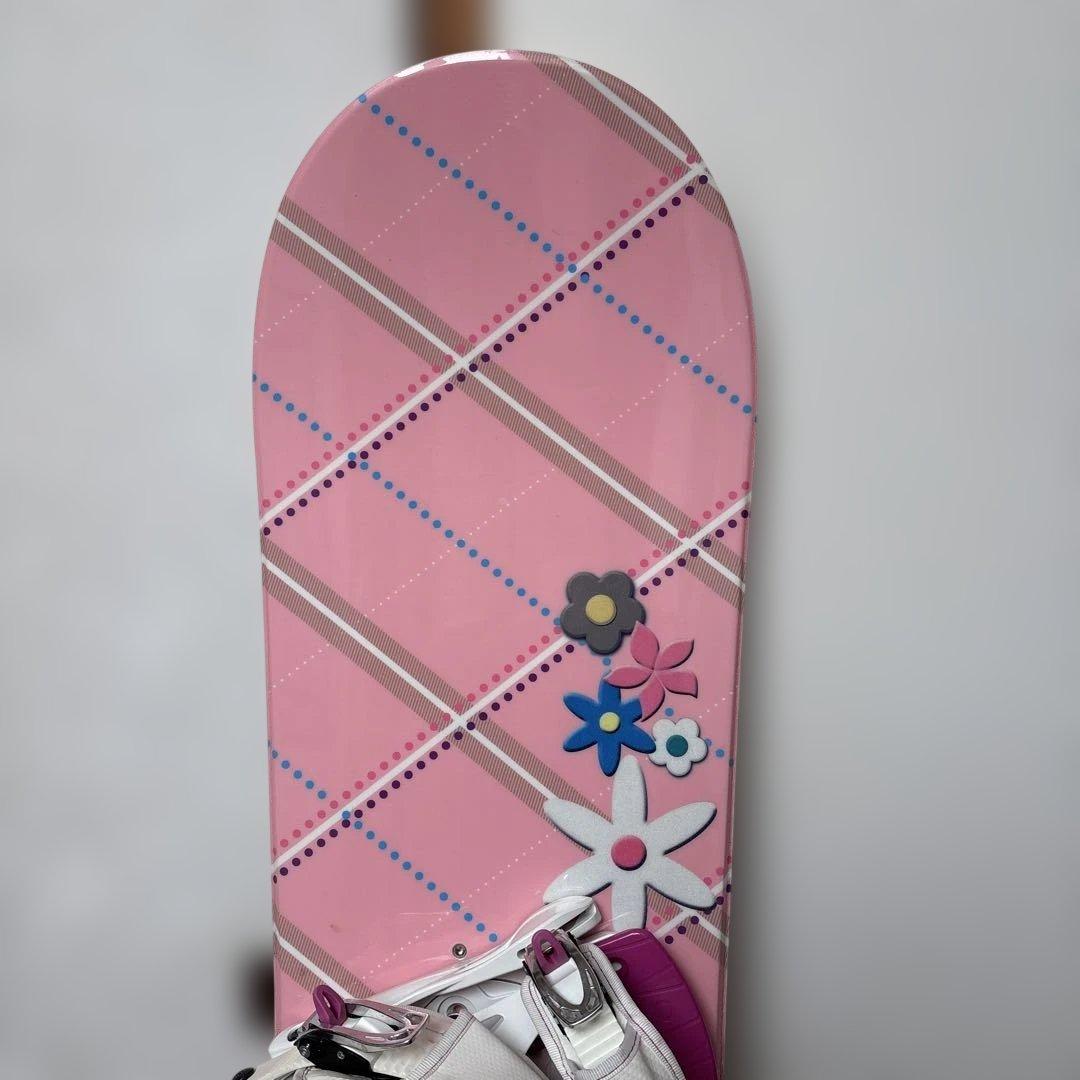 ピンク花柄スノーボードとブーツセット