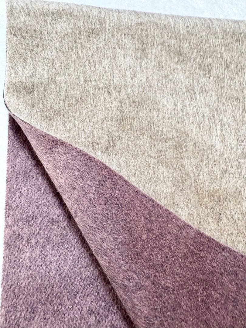 PIACENZA ピアチェンツァ　カシミアシルクマフラー　ブラウン　パープル