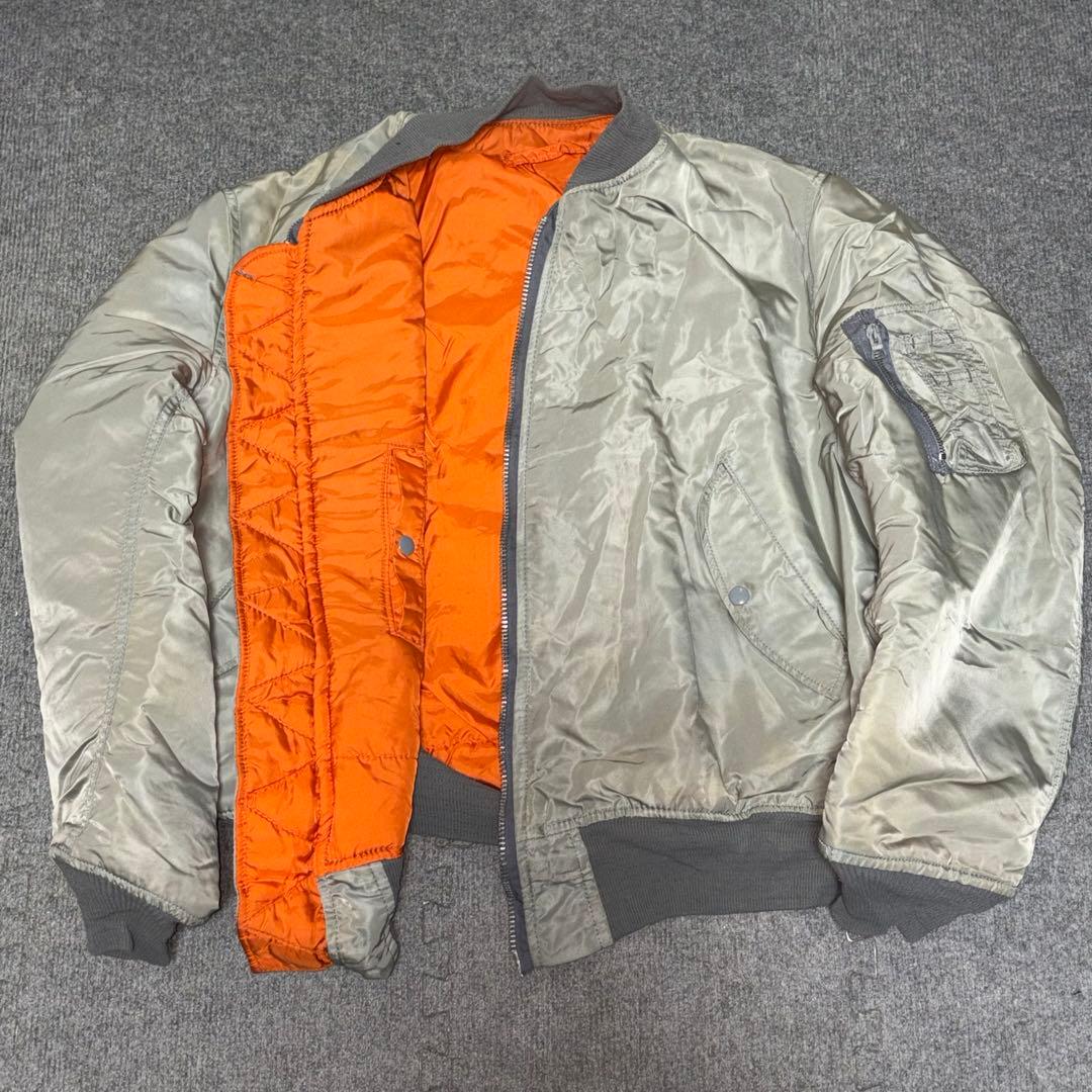【超希少色XXL✨️】【米90】ALPHA INDUSTRIE ma-1 シルバー
