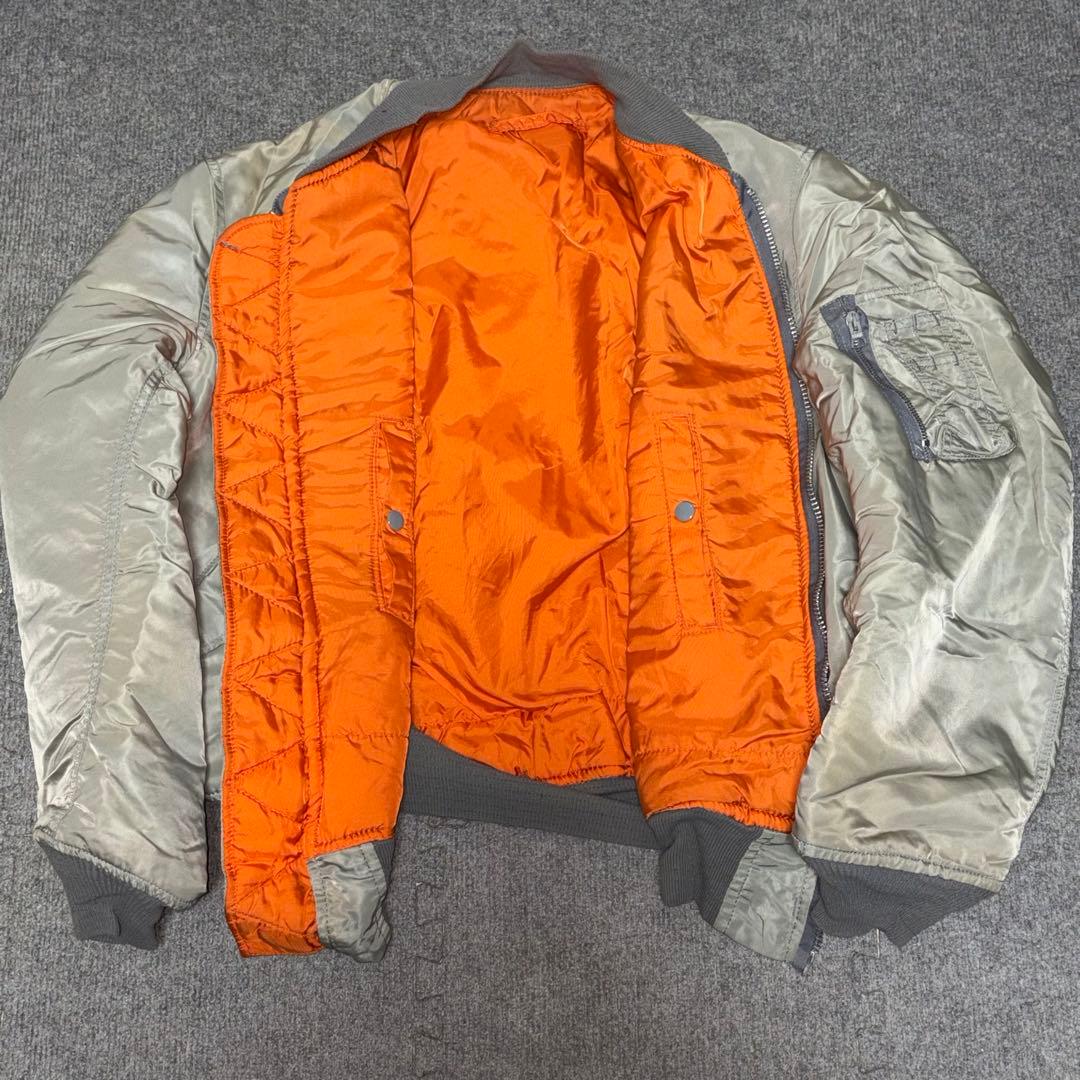 【超希少色XXL✨️】【米90】ALPHA INDUSTRIE ma-1 シルバー