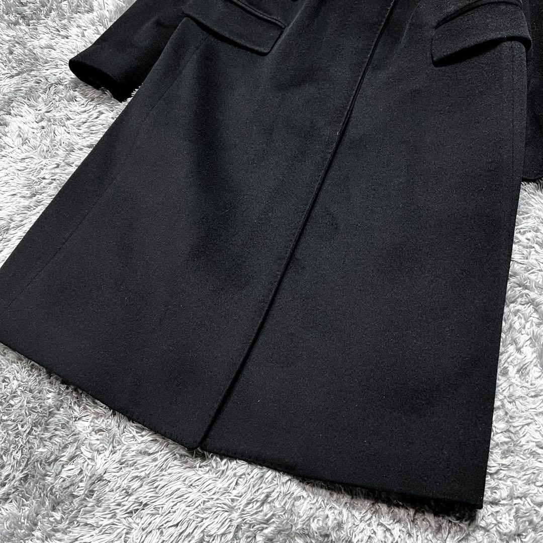 ロロピアーナ　レディース　ウール　チェスターコート　ブラック　L相当　美品