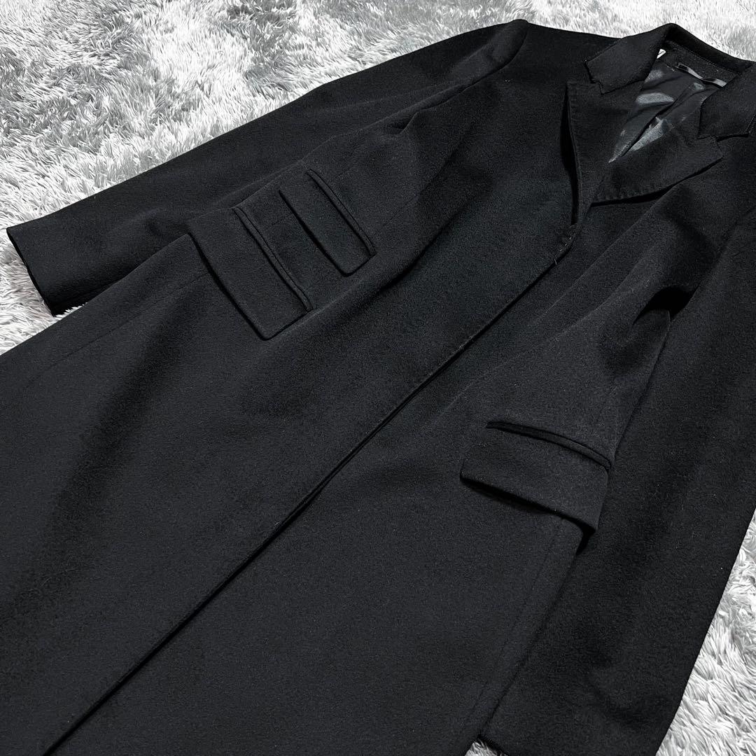 ロロピアーナ　レディース　ウール　チェスターコート　ブラック　L相当　美品