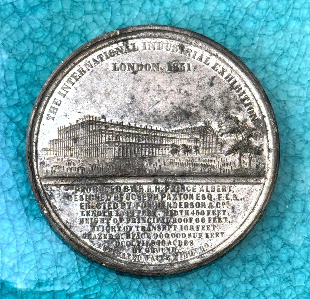 1851 イギリス ゴシック ヴィクトリア女王 ロンドン 大型 レア メダル