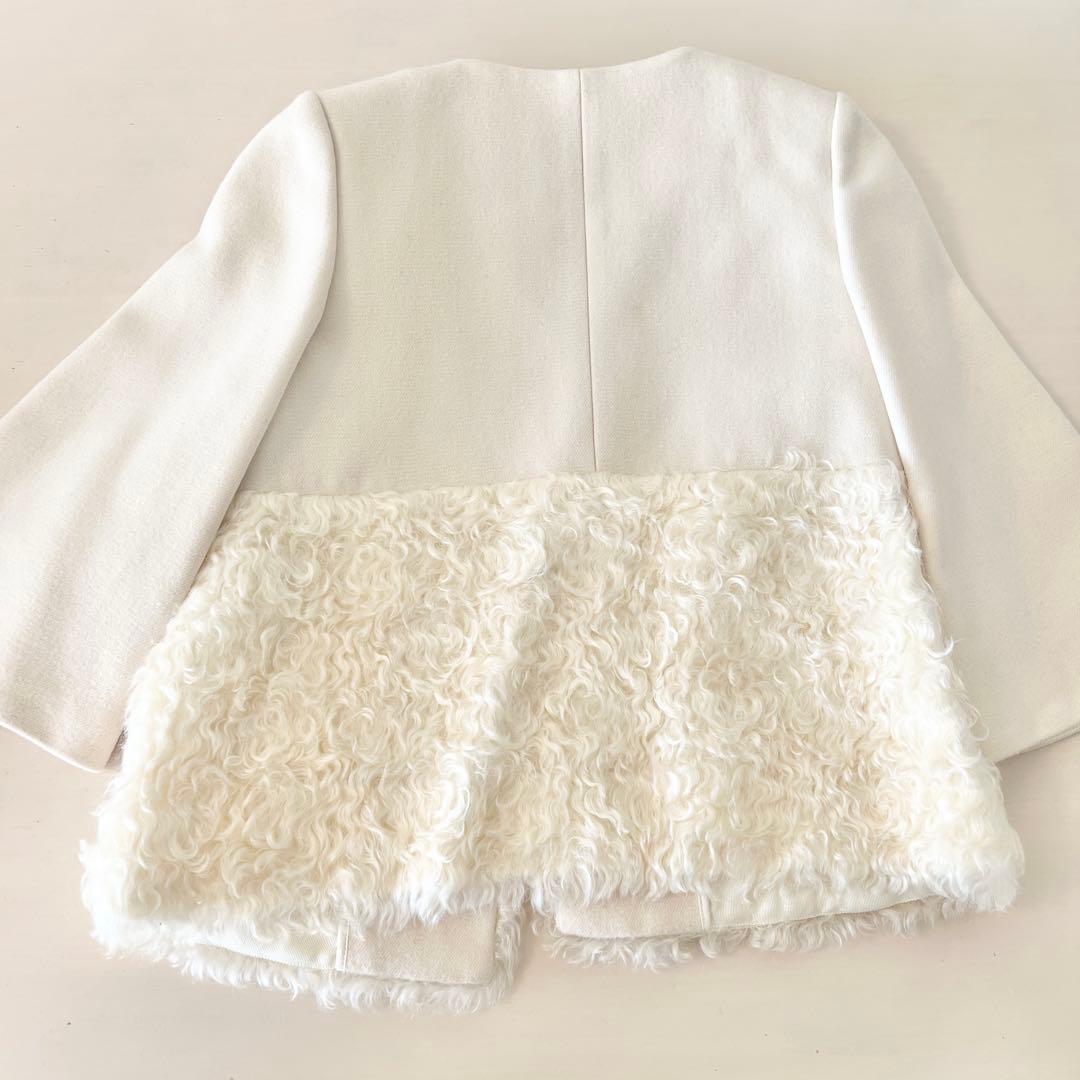 【美品】エストネーション　ファー切り替え　ショートコート　36