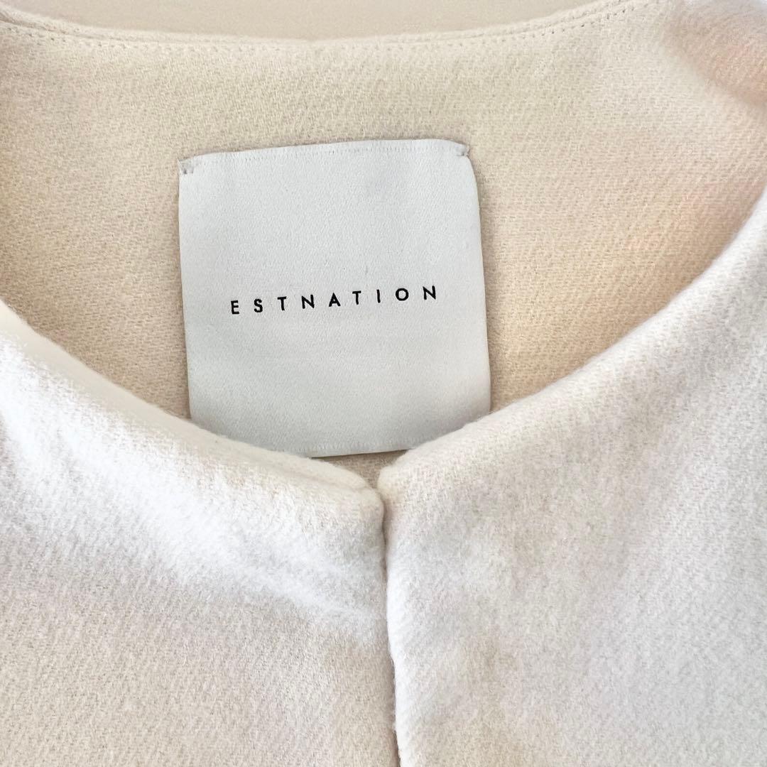 【美品】エストネーション　ファー切り替え　ショートコート　36