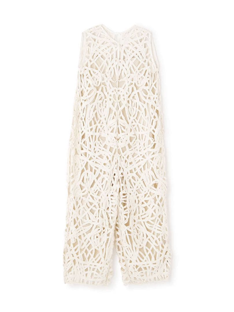 ETRE TOKYO ブレードパターンノースリーブオールインワン オフホワイトS