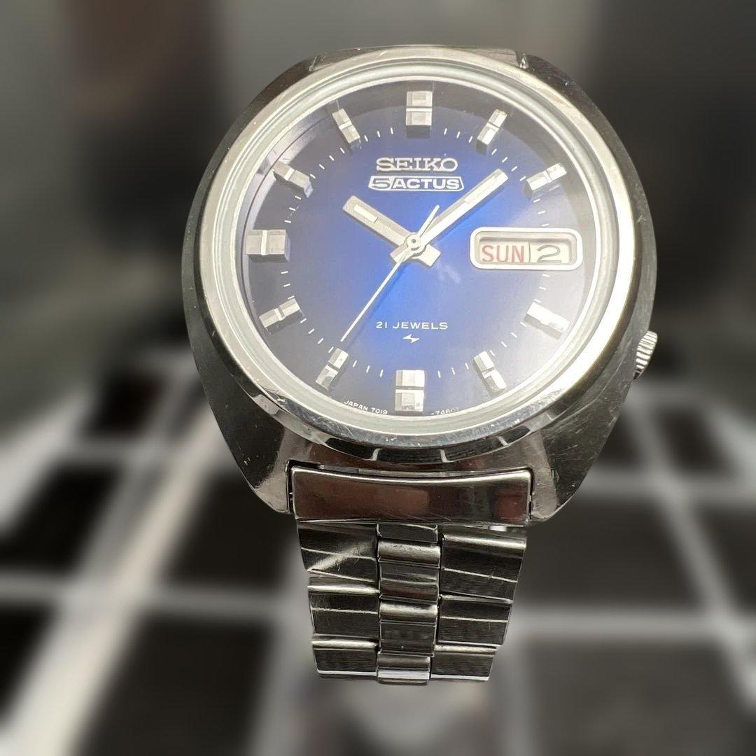 S01 SEIKO セイコー ファイブ アクタス 1975年製 メタリックブルー