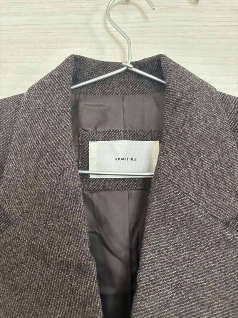 TODAYFUL ダブルブレストロングコート ブラウン系