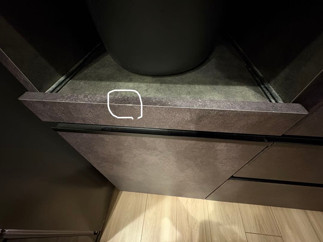 【美品】パモウナEC食器棚 引き戸タイプセラミカネロ 幅120cm 奥行50cm