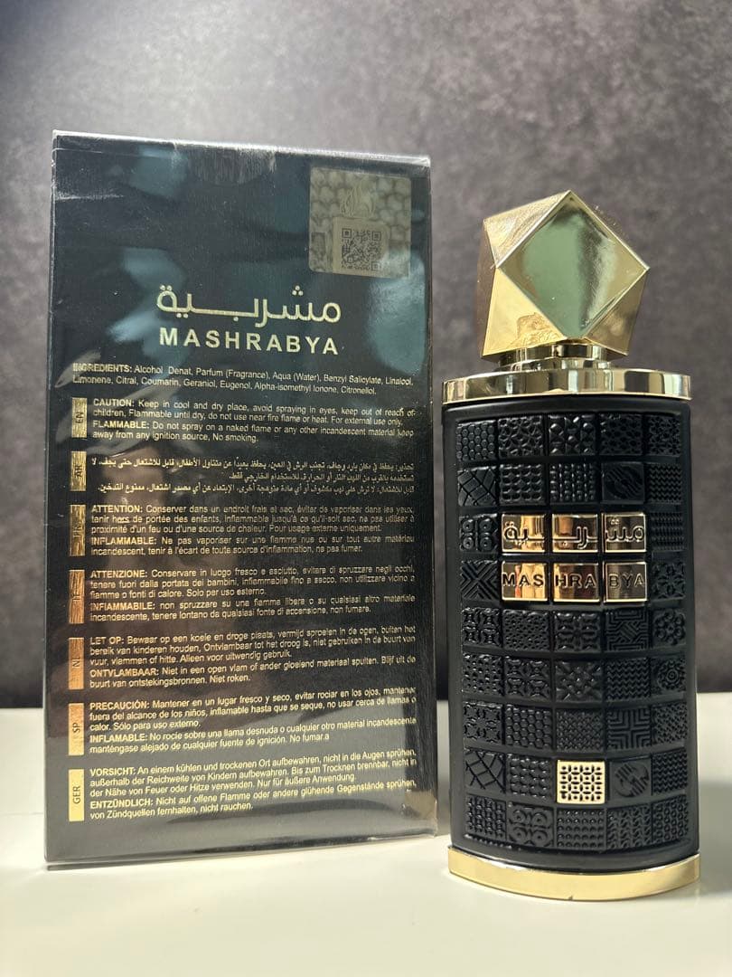 香水(男性用) Lattafa MASHRABYA Eau de Parfum 100mL