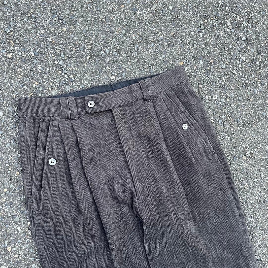80s 90s Vintage 3タックバギーワイドスラックス ドレープ 34