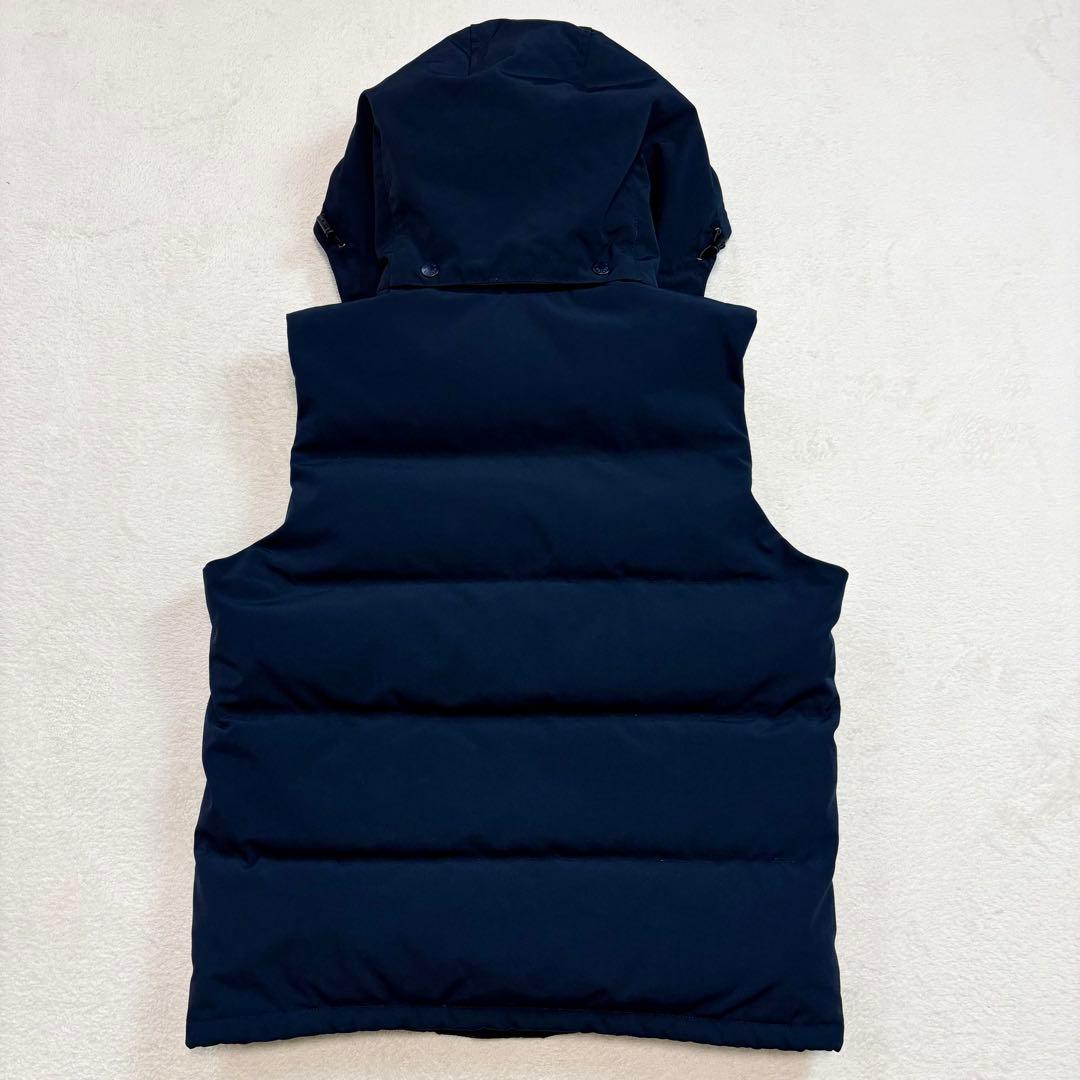 未使用級 DANTON ダントン ダウンベスト ジレ ロゴワッペン ネイビー L