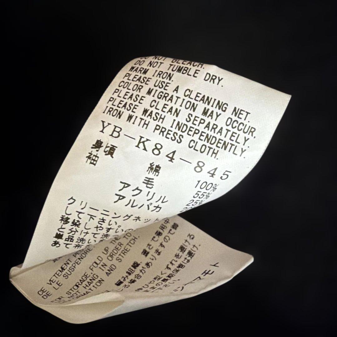 y's ワイズ　ニットドッキングロングフーディ 黒 2