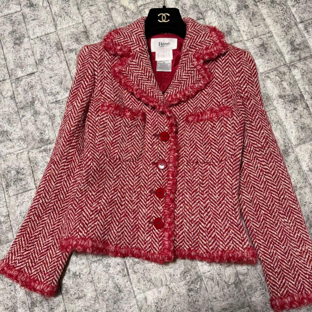 【未使用級】ルネ　Rene ツイードジャケット　ヘリンボーン　セレモニー　入学式