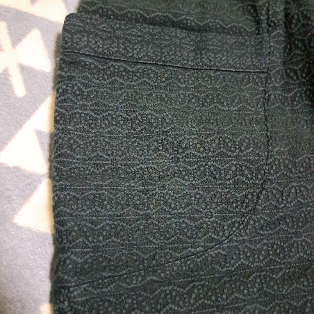 UZUiRO 麻柄キャンプワークパンツ/ブラック/刺し子織