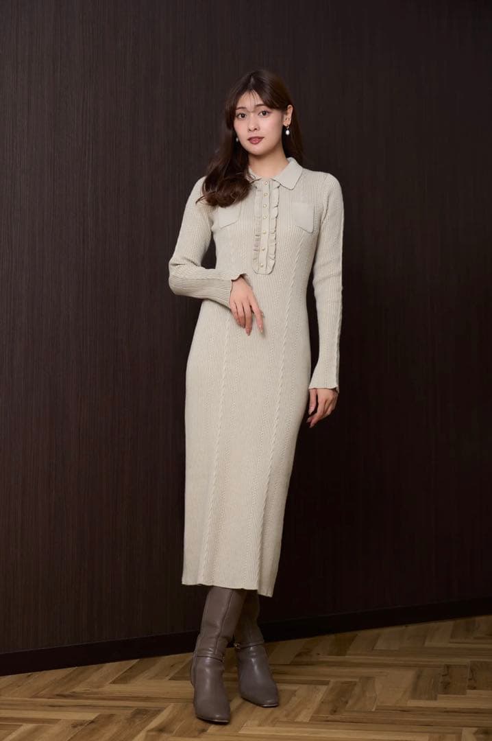 ワンピース margot knit long dress herlipto