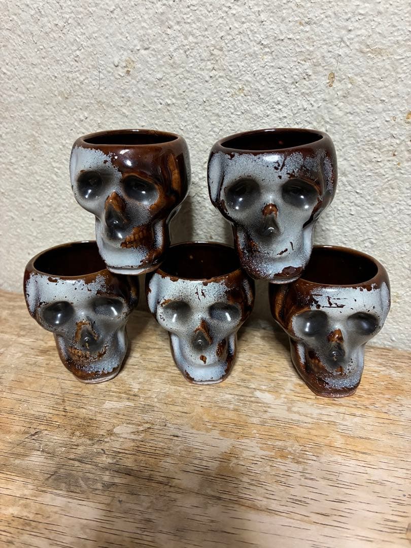 ビンテージ50s スカル　髑髏　骸骨　デカンタ　ネイバーフッド　ハロウィン　死神