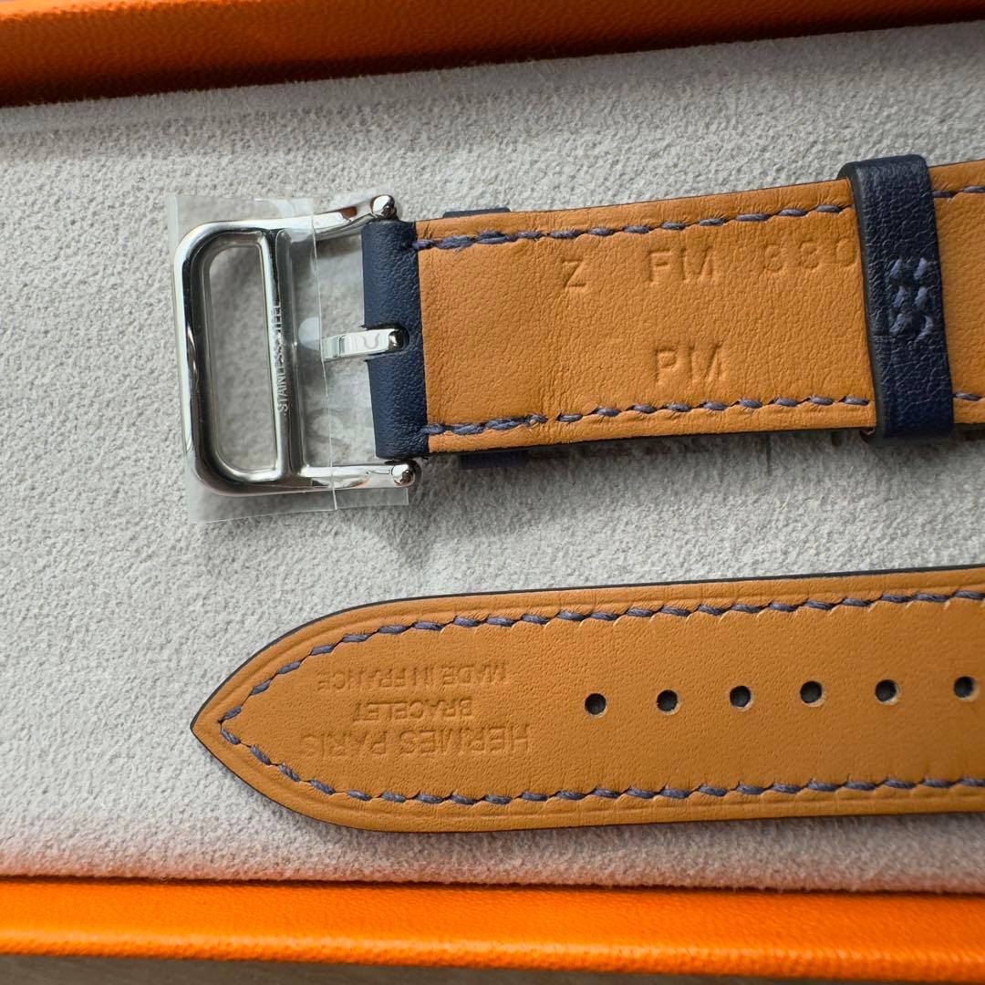 2027 Apple Watch エルメス　ネイビー　HERMES レザー