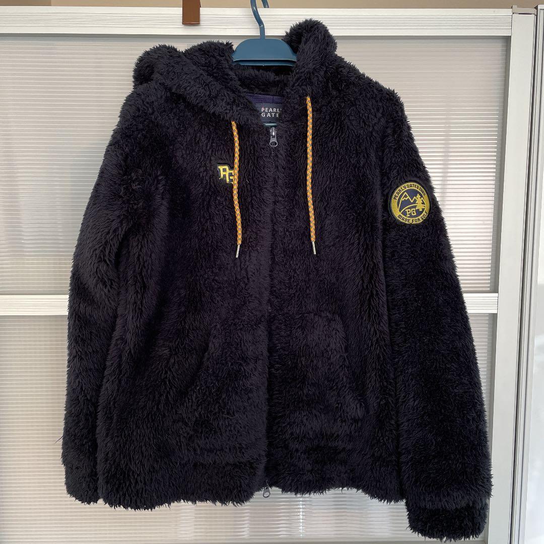 パーリーゲイツ モコモコパーカー 黒