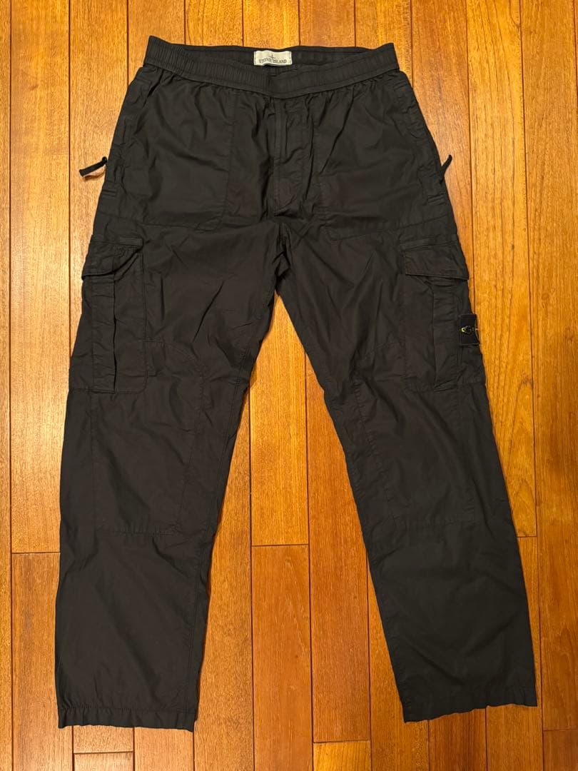 【希少】STONE  ワイドカーゴパンツ W32 ブラック 未使用級