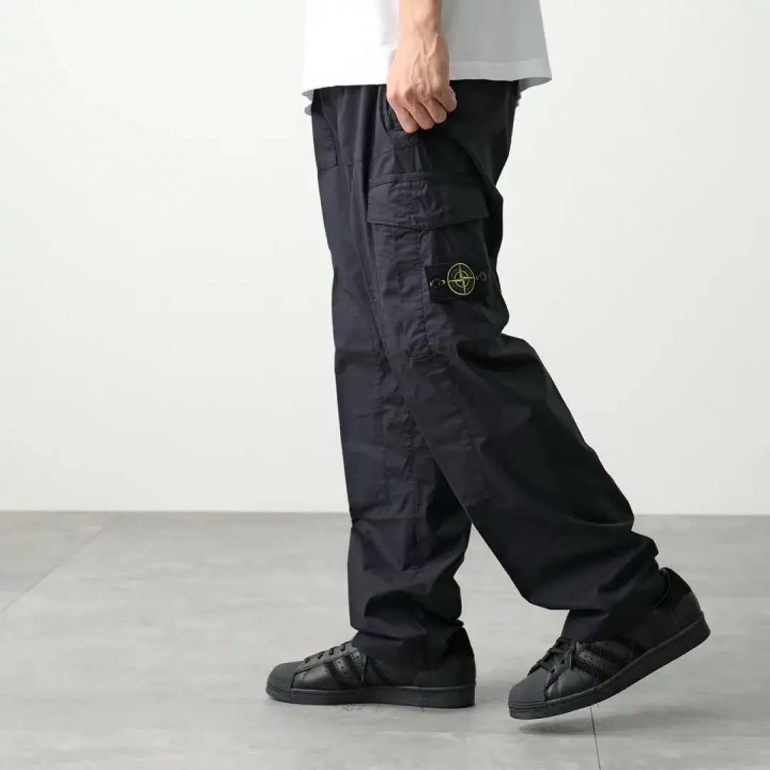 【希少】STONE  ワイドカーゴパンツ W32 ブラック 未使用級