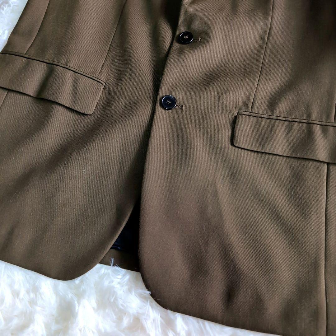 美品 ZARA シングル2B スーツ セットアップ L～XL W82cm カーキ