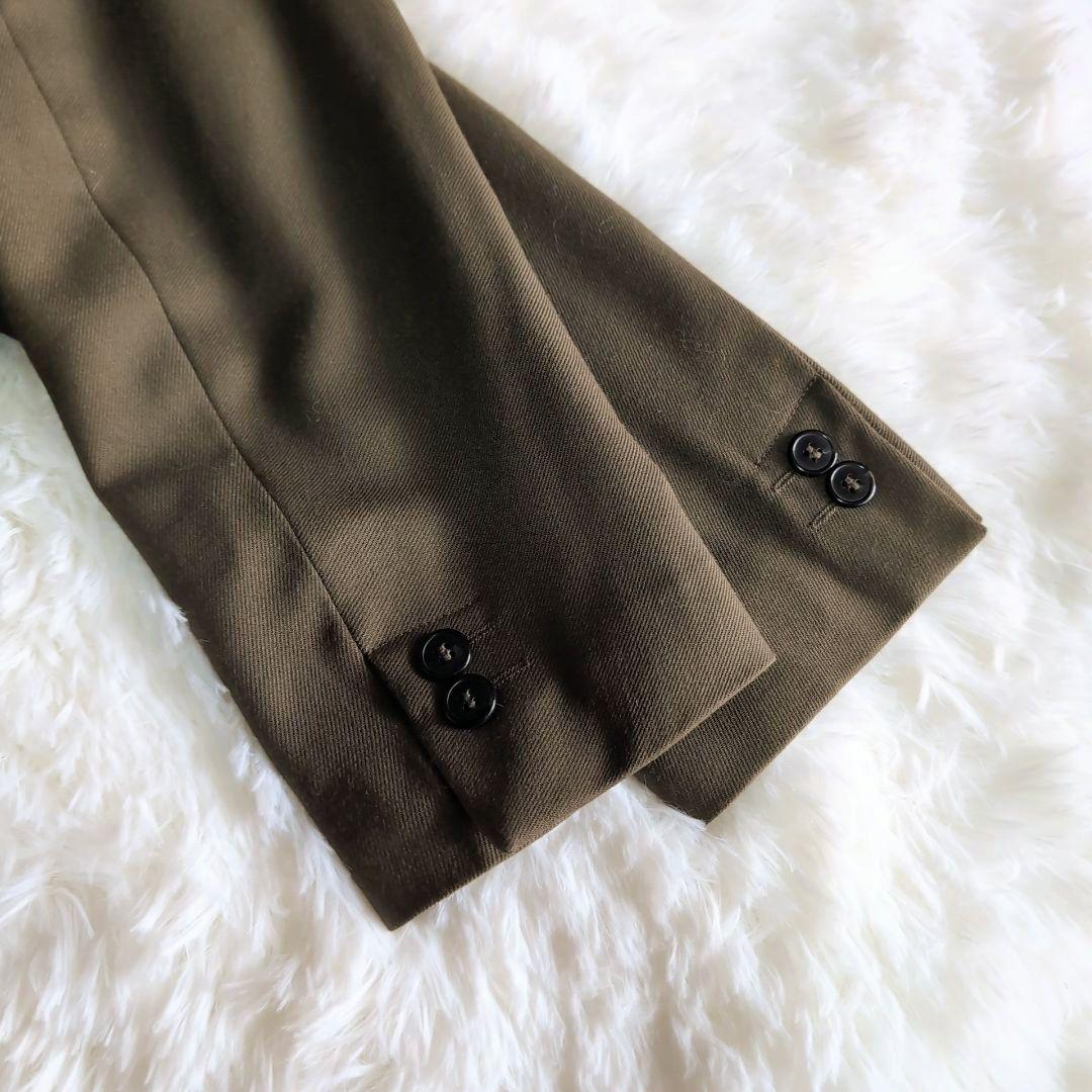 美品 ZARA シングル2B スーツ セットアップ L～XL W82cm カーキ