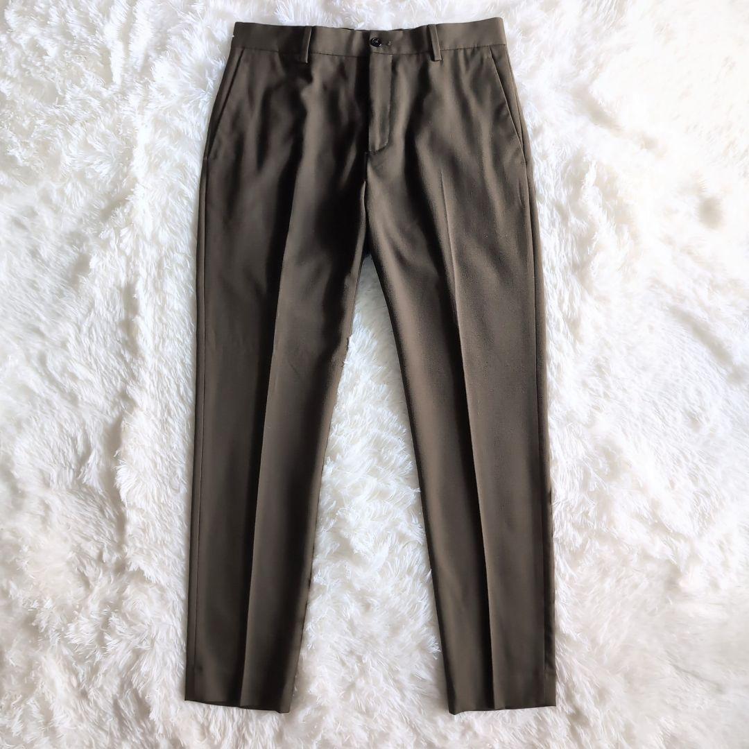 美品 ZARA シングル2B スーツ セットアップ L～XL W82cm カーキ