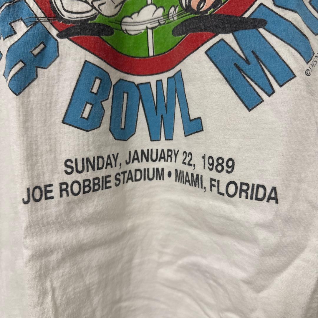 1980年代　ミッキー × スーパーボウルTシャツ