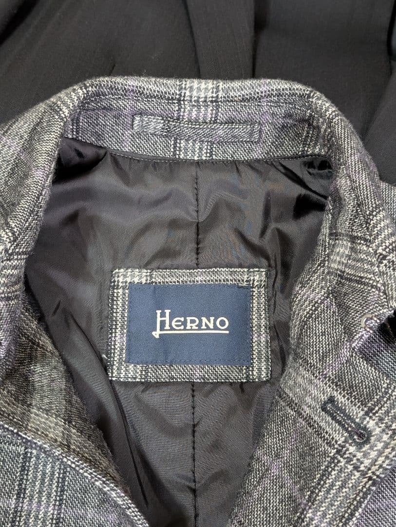 【HERNO】イタリア製 中綿 防寒 ステンカラーコート グレー
