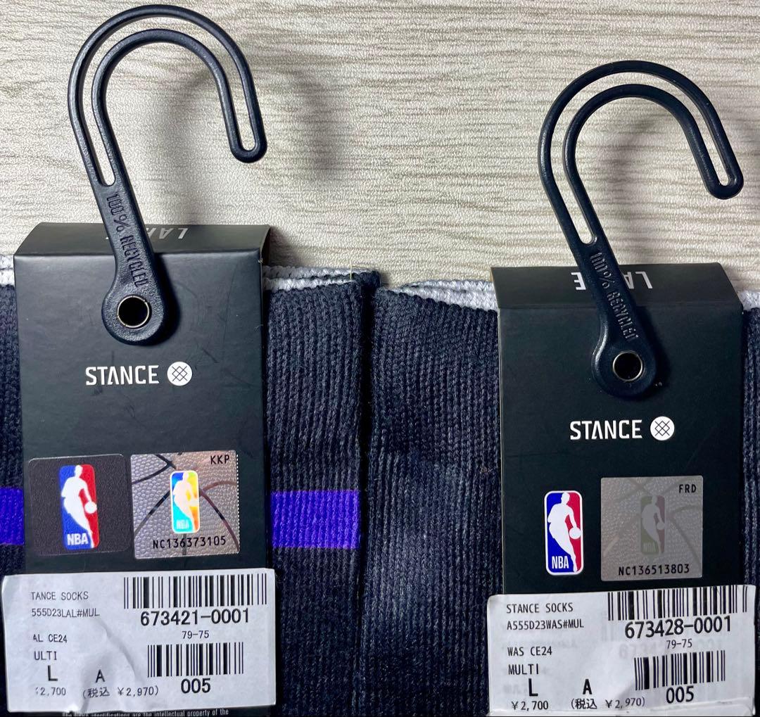 STANCE NBA チームソックス 5足セット L/XL