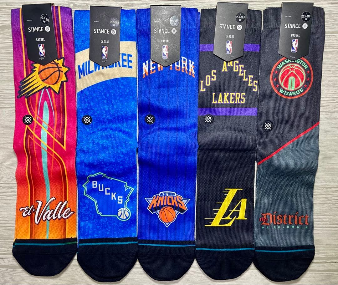 STANCE NBA チームソックス 5足セット L/XL