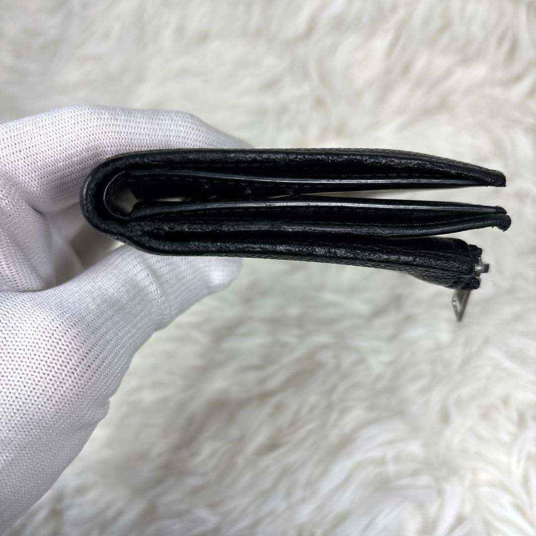 Maison Margiela 二つ折り財布　4ステッチ　レザー　ブラック