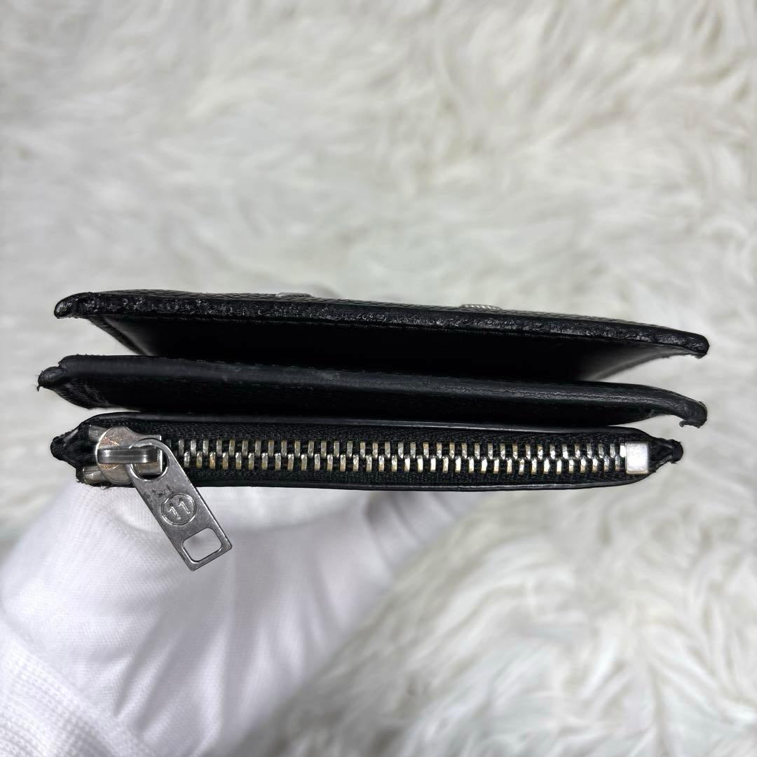 Maison Margiela 二つ折り財布　4ステッチ　レザー　ブラック