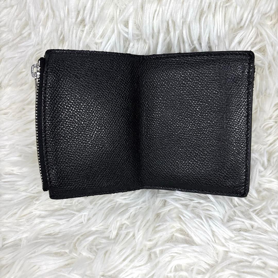 Maison Margiela 二つ折り財布　4ステッチ　レザー　ブラック