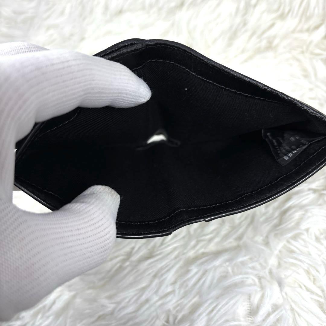 Maison Margiela 二つ折り財布　4ステッチ　レザー　ブラック