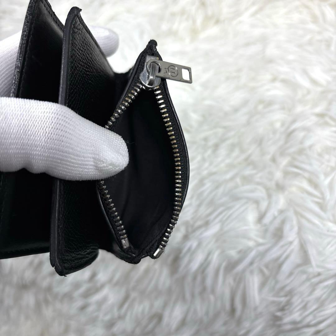 Maison Margiela 二つ折り財布　4ステッチ　レザー　ブラック