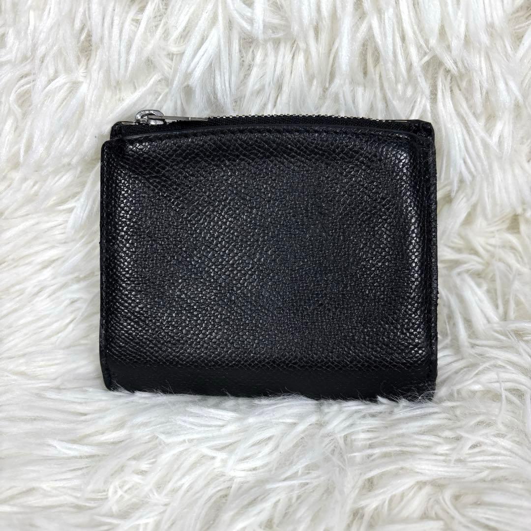 Maison Margiela 二つ折り財布　4ステッチ　レザー　ブラック